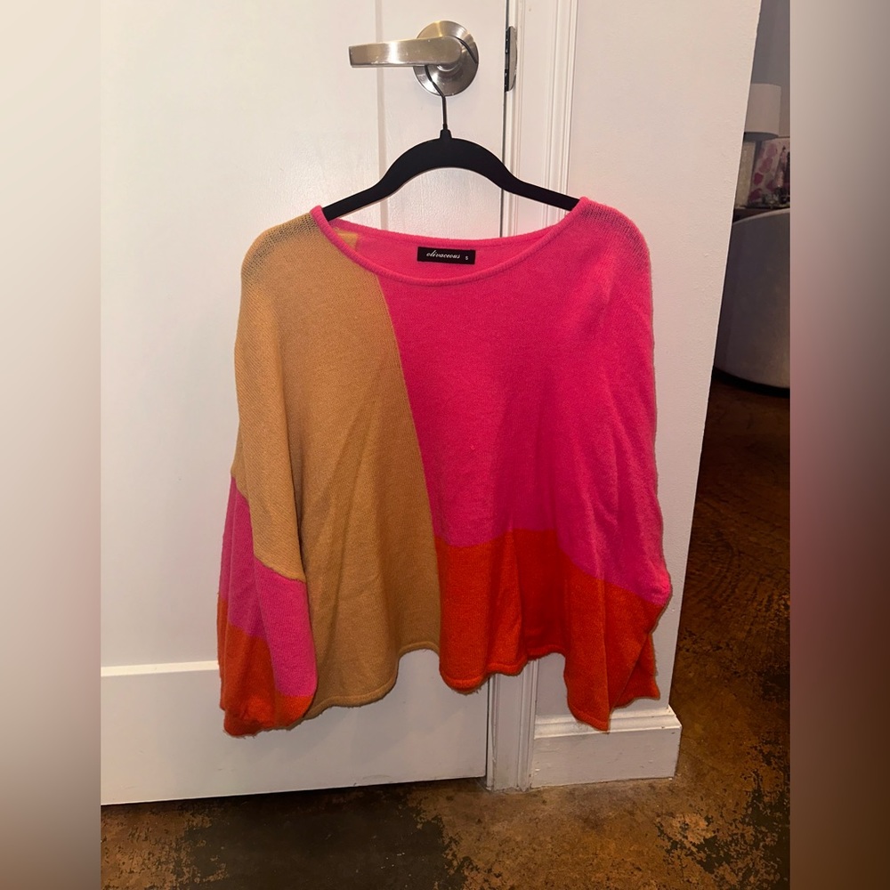 Olivaceous Color Block Sweater Size Small - image 5